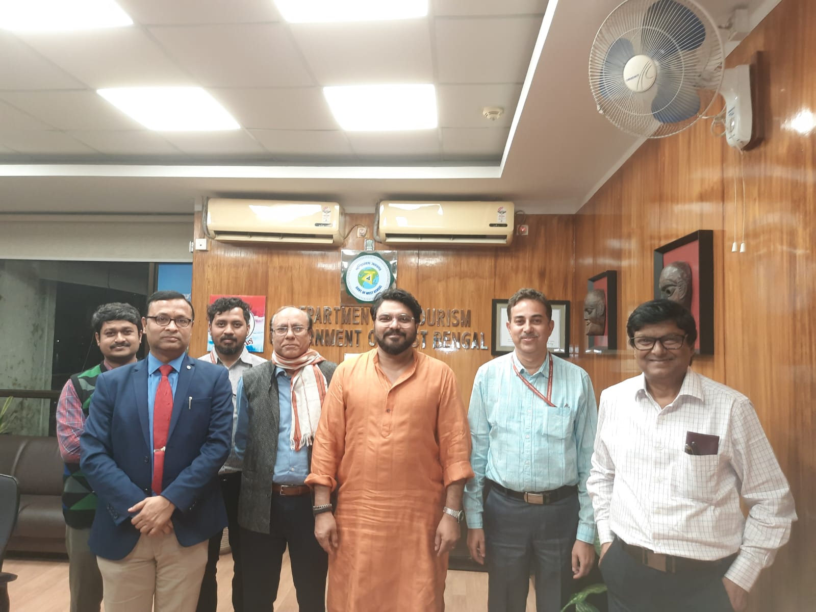 Dr.Saibal with the Tourism Minister, West Bengal and the NIC team after a successful launch of the web Portal